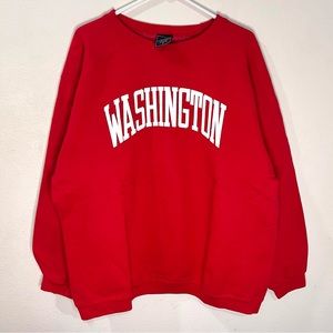Vintage 90s Washington State University Pullover Sweatshirt Red Size XL